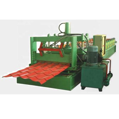 China Building Material Stores STEEL Glazed Tile Roll Press Forming Machine for sale