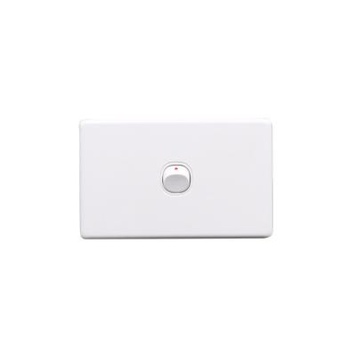 China China supply australian standard saa plastic wall switch 1gang 2 way switch,AS/NZS 1 gang horizontal recessed wall switch 118mm*74mm for sale