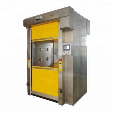 China Touch Screen Control Panel Automatic Rolling Door Modular Cargo Air Shower Clean Room Equipment for sale