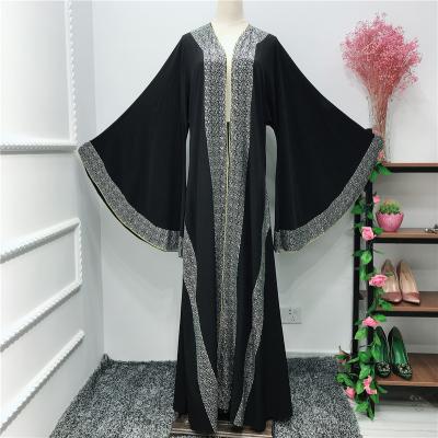 China 2021 Luxury Islamic Women Clothes Middle East Atmosphere Net Color Diamond Inlaid Long Dress 2021 for sale