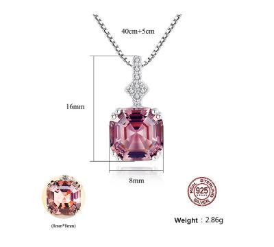 China 2021 CLASSIC Women's S925 Morgan Stone Box Chain Fashion Necklaces Jewelry for sale