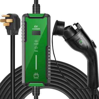 China Charging Cable 8A 10A 13A 16A 32A Current Adjustable Type 1 Type 1 EV Strip Portable Charger EVSE for Electric Vehicle with NEMA Plug for sale