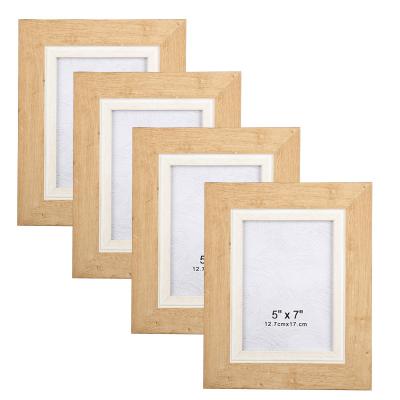 China EAGLEGIFTS Customized Size Plastic Laser Engraving 5x7 Inch Grain Photo Wood Picture Frame For Bedroom for sale