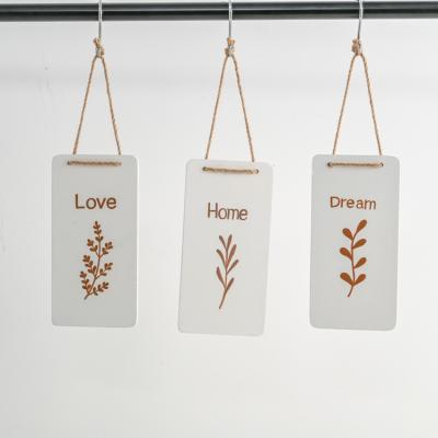 China EAGLEGIFTS 3 Pcs Modern Wholesale Gifts Set Letter Plants Printing Word Sign Wall Custom Vintage Decorative Wooden Signs For Home Decor for sale