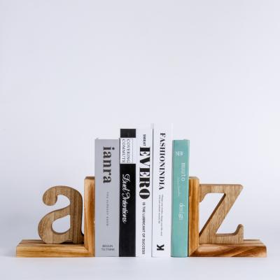 China Home Living Room Kitchen Bathroom Office Decor Accessories EAGLEGIFTS Office MDF Decorative Book Ends Single Letter Bookends Wooden Bookends for sale