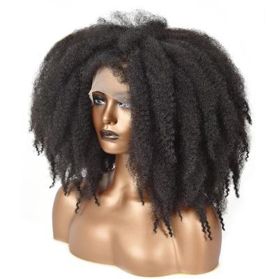 China Synthetic Glueless marley braids Afro Kinky Curly Soft Fluffy Party Lace Wigs For Black Women African Yaki Deep Wave Cosplay Hair Wig for sale