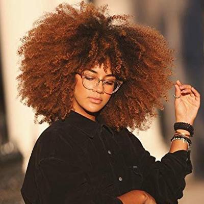 China Wholesale Glueless Natural Color Accept Customization Blonde Black Brown Short Hair Wig Synthetic For Black Women Synthetic Curly Wigs for sale