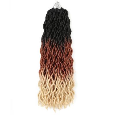 China Synthetic wavy gypsy locs hair synthetic NU faux locs crochet jumbo wavy faux locs for women crochet locs dreadlocks hair extension for sale