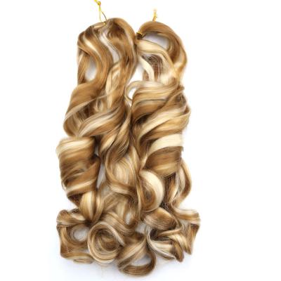 China 100% High Temperature Fiber 20 Inch 150G HOT Sale Spiral Curls Synthetic Loose Wave Crochet Braids Hair Extensions Braiding Hair For Black Women for sale