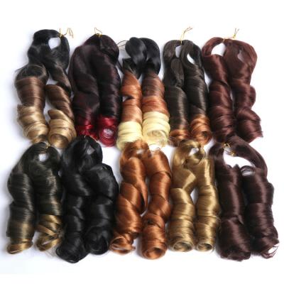 China 100% High Temperature Fiber French Curls Hair 24Inch Loose Spiral Curly Braiding Hair Synthetic Braiding Spiral Curl Wavy Braids for sale