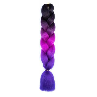 China Cheap Wholesale Yaki Crochet Hair Jumbo Braiding Synthetic Fiber 100 Grams 24 Inch Ombre Synthetic Hair for sale