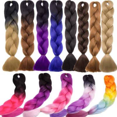 China Wholesale Premium Yaki Fiber Private Label Hair Extensions Ombre Expression Elephant Braids Yaki Bulk Synthetic Braiding Hair for sale