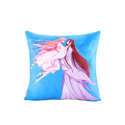 China Second Element Anti-static Single Layer OEM Printing Cartoon Home Decoration Tile Covers Pillowcases Square for sale