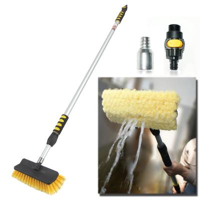 China PVC Stiffens Car Wash Brush With Extension Pole for sale