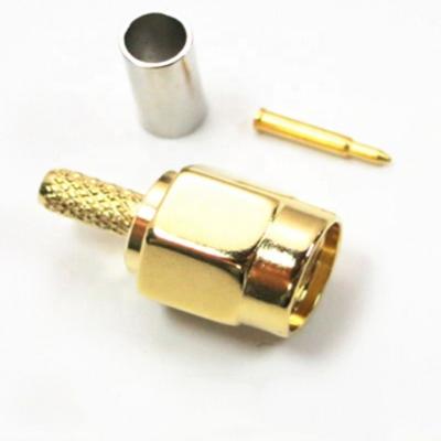 China audio & Video Crimp RG316 Straight Cable Male Connector SMA-J-1.5 Male Connector for sale