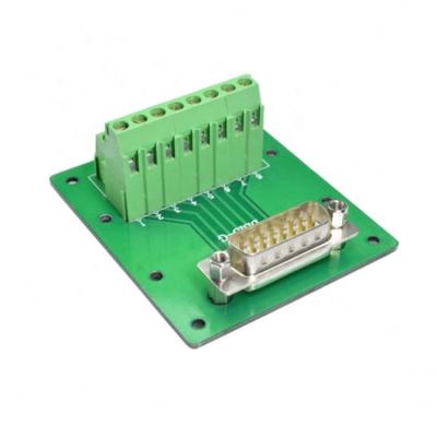 China PLC Terminal Solderless Relay Module Board DR15 Transfer DB15 Adapter Parallel Port Terminal Block DB15 for sale