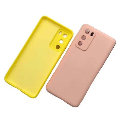 China Soft Liquid Silicone Back Liquid Phone Case Colors Silicone Back Case For Huawei p40 Soft Case With Microfiber Lining Professional Smartphone Accessory for sale