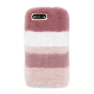 China Shockproof ; Bracket; Decoration For iPhone 10 Fur Phone Case Fashion Colorful Luxury Plush Furry Phone Case Cover For iPhone Furry Case for sale