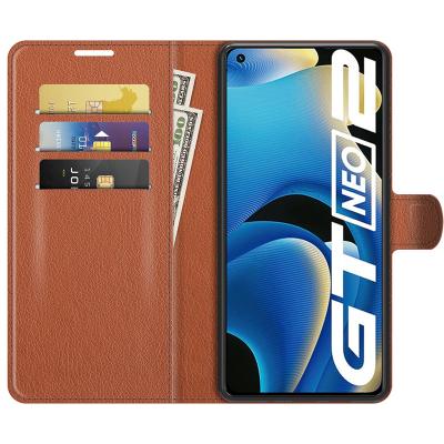 China Newest Shockproof Black TPU Flip PU Cell Phone Wallet Wallet Cases for realme neo gt 2 phone case for sale