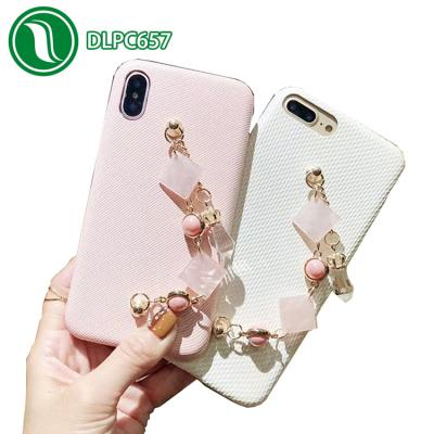 China Shockproof ; Luxury Protective Girls' Love Phone Accessory Chain Bracelet Cover Mobile Phone Case For iPhone X for sale