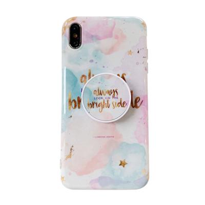 China Half Covering Cartoon Graffiti Painting Half IMD Mobile Casing Covering Cartoon Graffiti Painting IMD Mobile Casing Folding Protective Phone Holder Case for sale