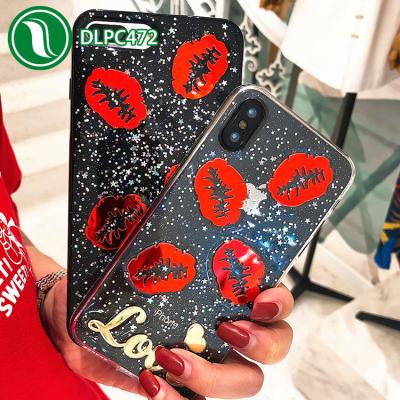 China IMD Dustproof Sexy Red Lips Cell Phone Case For iPhone X 8 Plus Kiss 7 6 Sweet Plus for sale