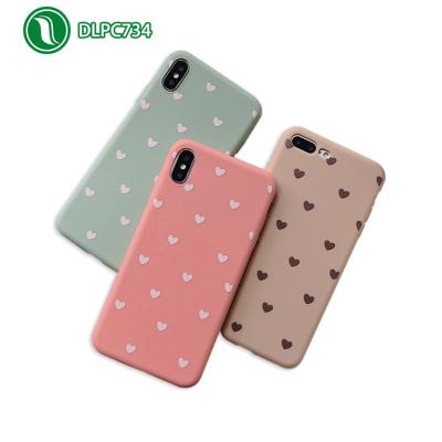 China 2019 new small cool TPU+Matte feel soft small love tpu anti-fall inclusive mobile phone for Iphone X XS XR XSMAX for sale