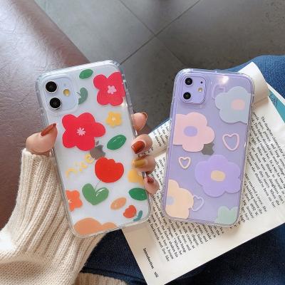 China Customized TPU Flower Case Shockproof Air Cushion Customized Flower UV Printed Protective Case For iPhone 11 Pro Max for sale