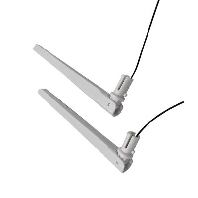 China Plastic 2400 2500Mhz 915mhz Ipex Lora White With Rubber Cable 2.4G 3Dbi Antenna for sale