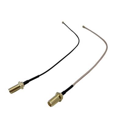 China Brass SMA Male To Ipex RF1.13 RF1.37 RG59 RG178 RG316 Brass Customized Extension Adapter RF Cable for sale