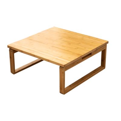 China Eco-friendly business and sturdy coffee table 71cm squareTea bamboo folding coffee table tatami office center square low table for sale