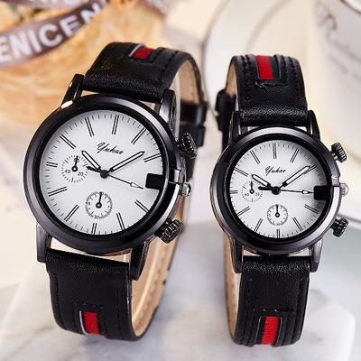 China 2020 Hot Design Mens Chronograph Women Sport Watches Leather Band Quartz Watches For Lover for sale