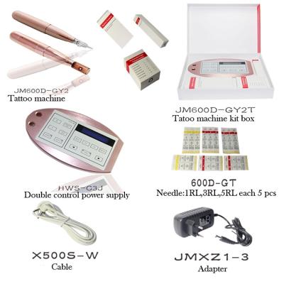 China 1 Set Professional Makeup Tattoo Pen Machine Eyebrow Lip Cutting Pen Beauty Art Tattoo Gun With Needle Cartridge JM600D-GY2T for sale