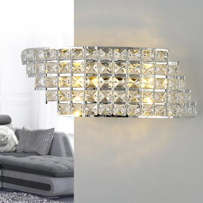 China Easy Assembly Crystal Led Modern Wall Lamp for sale