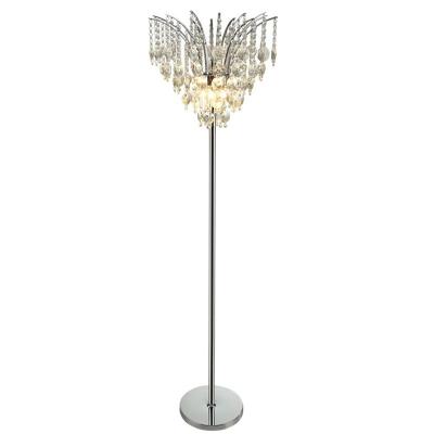 China Floor Standing Luxury Adjustable Crystal Floor Lamp Shade Floor Lamp for sale