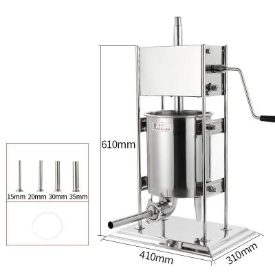 China High Effiency Commercial Multifunction 10L Hand Sausage Stuffer Manual Sausage Making Machine Vertical Price for sale