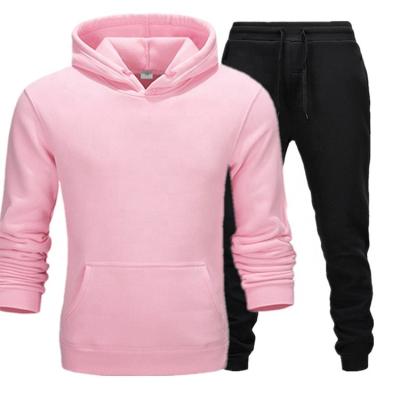 China Wholesale Custom Mens Sports Solid Color Pullover Hoodie QUICK DRY Set Hoodie and Sweatshirts and Two Piece Sweatpants for sale