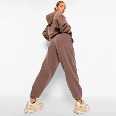 China Latest Design Breathable Spring Autumn Custom Pieces Women Casual Oversized Hoodies Both Pants Jogger Set for sale