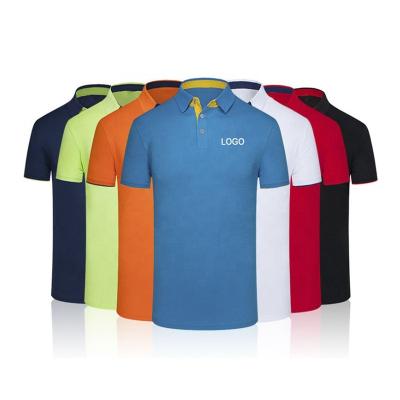 China Anti-Wrinkle Customized Logo Graphic Polo Shirts Polyester Golf Breathable Quick Dry T-Shirt for sale