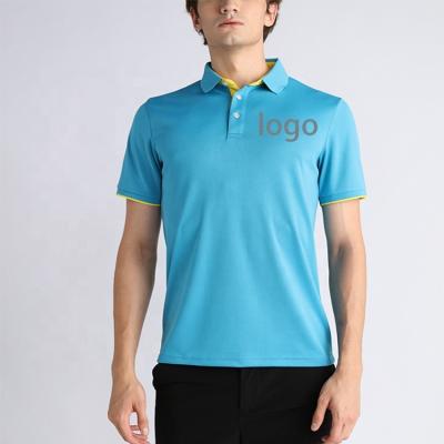 China High Quality Short Sleeve Golf T-shirt Men's Anti-Wrinkle Polo Shirts Custom Made Polyester T-shirts For Men for sale