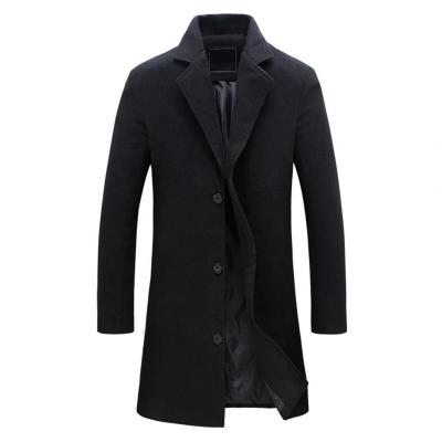 China Custom Made Luxury Winter Coats Anti-wrinkle Long Ditch Coat For Men Outfit Long Coat for sale