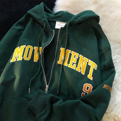 China New QUICK DRY Gothic Letter Printing Y2K CIA Ladies Casual Upper Single Retro Hoodie for sale