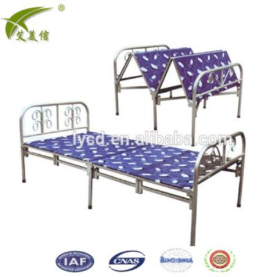 China Simple Design Folding Living Room Bedroom Single Bed /Metal Bed Frame /Steel Free Folding Bed for sale