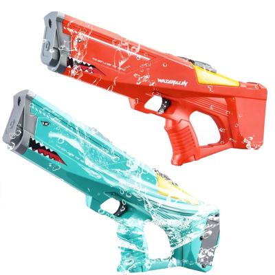 China Toy Water Guns Popular Electric Electronic Inject Super Water Soaker Guns Shark Water Soaker High Capacity Fighting Toy For Kids Adults for sale