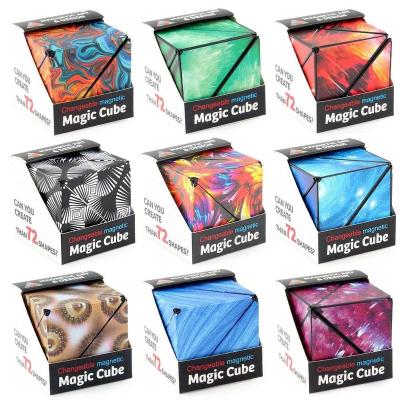 China Playing Popular Promotional Magnets Galaxy Magnetic Moving Earth Person Shape 3d Geometry Infinity Changing Box Magic Cube For Boy Girl Adult for sale