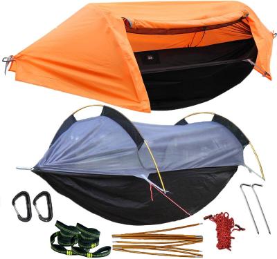 China Eco-friendly Double Hammock 2 Person Outdoor Camping Hammock Tent With Insect Mosquito Net for sale