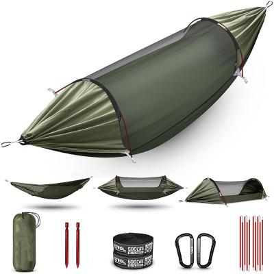 China Eco-Friendly 3 In 1 Camping Ground Mosquito Net Double Hammock Tent Outdoor Waterproof Hammock for sale