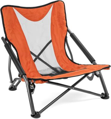 China Eco - Friendly Outdoor Camping Orange Folding Beach Chair Chairs For Camping Beach Picnic Barbecues Sports Event for sale