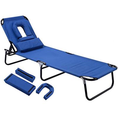 China Recliner Balcony Leisure Lounger Recliner Swimming Pool Recliner Folding Bed Eco-friendly Outdoor Beach Chair for sale