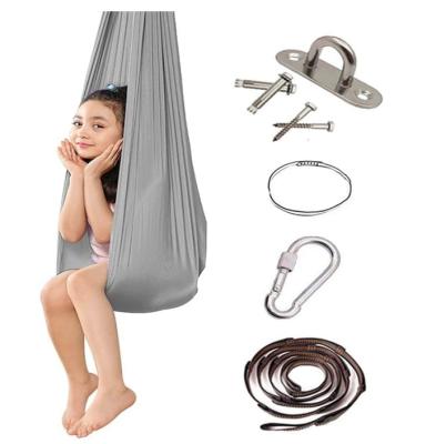 China Eco-Friendly Indoor Outdoor Kids Gray Relaxing Therapy Swing For Boys And Adults Children Girls Teens for sale